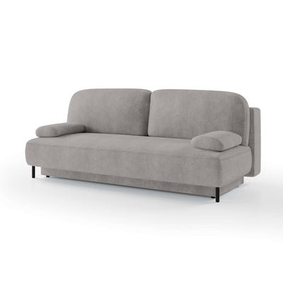Tola 2 Seater Sofa Bed 140x200 with Storage, Modern Style – Ash Mirror (PERFECT HARMONY 80)