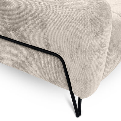 Nellia 3 Seater Sofa for Living Room, Modern Style, Vega Fabric – close-up of details and texture