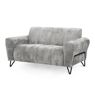Nellia 2 Seater Sofa for Small Spaces, Vega Fabric – Pearl Mist (VEGA 12)