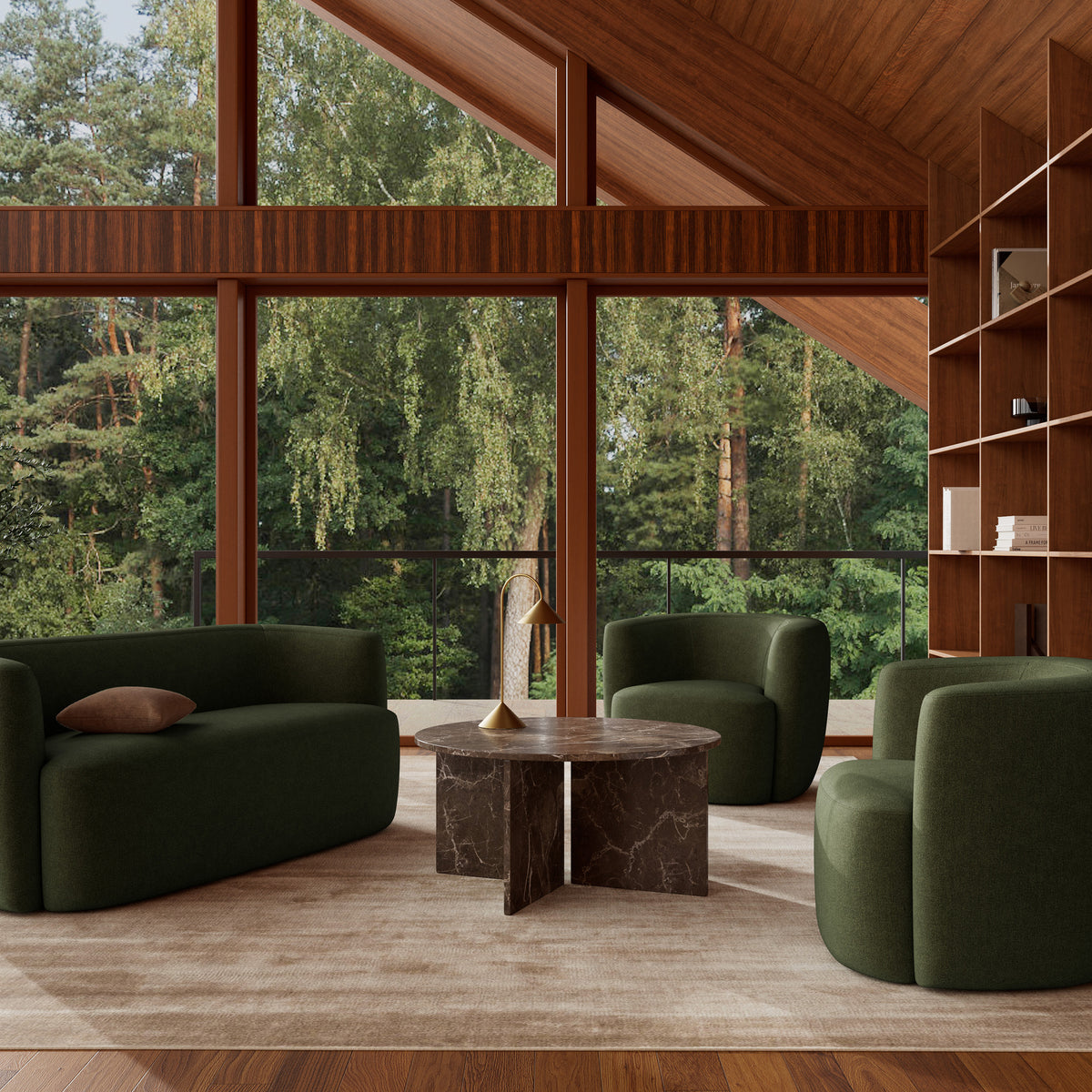 Plaris Round Coffee Table Ø90 cm, Elegant Style – in a room setting