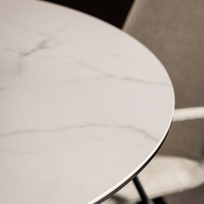 Stela Round Dining Table 119x76 cm, Modern Style – in a room setting