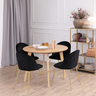 Krel Round Dining Table 105x76 cm, Scandinavian Style – in a room setting