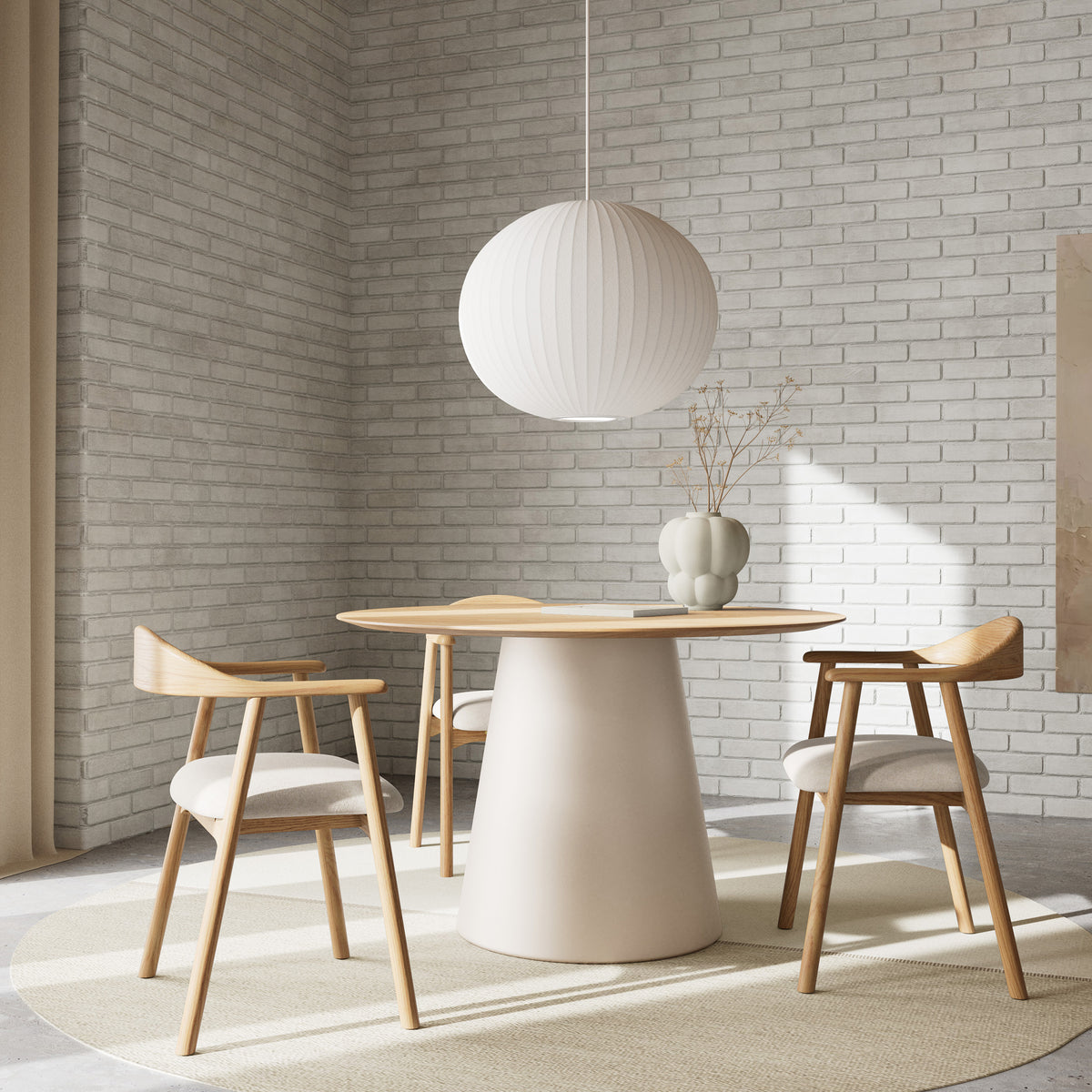 Hikari Set of Two Dining Chairs, Scandinavian Style – in a room setting