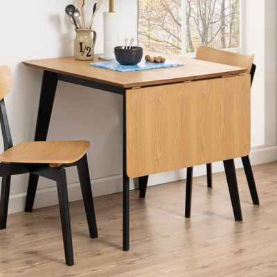 Krel Extendable Dining Table 80–120x80 cm, Scandinavian Style – in a room setting
