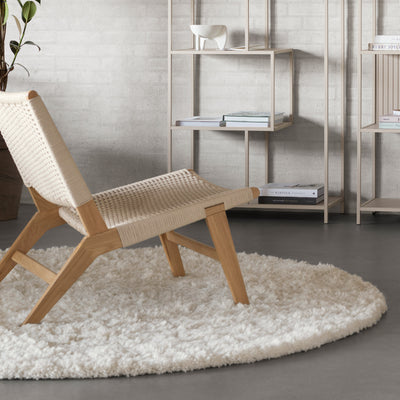 Eren Lounge Chair with Paper Plait Weave, Scandinavian Style – in a room setting