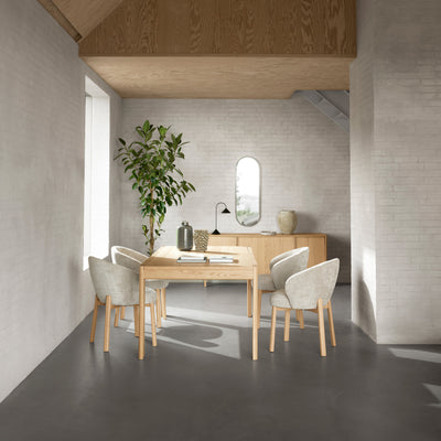 Melor Set of Two Chairs with Armrests, Modern Style – in a room setting