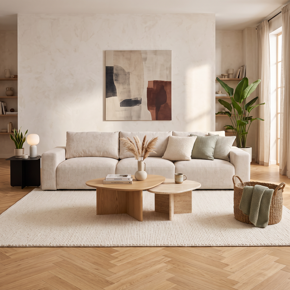 Canapé modulable de 361 cm pour 6 personnes, style moderne | Iskeli Plus