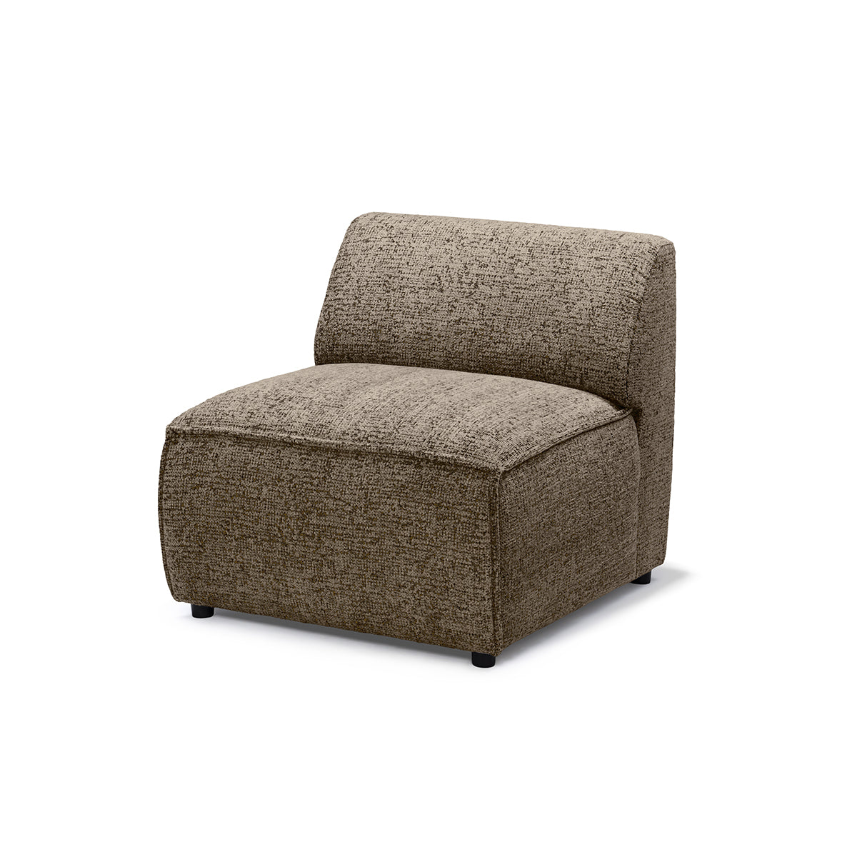 BRICK Modular Corner Sofa – Module S, Left, Brown Stone (BELLA 10)