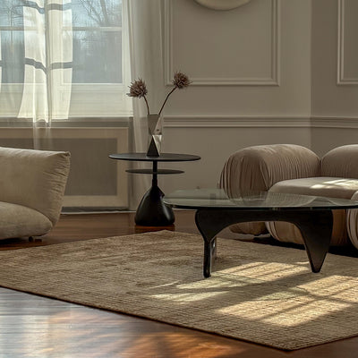 Tapis Gamino tissé en Tencel avec motif à carreaux à deux niveaux, de style moderne - photo 4