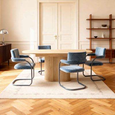 Llovia Extendable Dining Table 180–220x76 cm, Modern Style – in a room setting