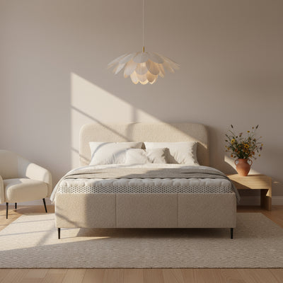 Edi Upholstered Ottoman Bed with Storage 140x200, 160x200 and 180x200, Modern Style – in a room setting