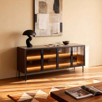 Lummer Sideboard with Doors 181x83, Elegant Style – in a room setting