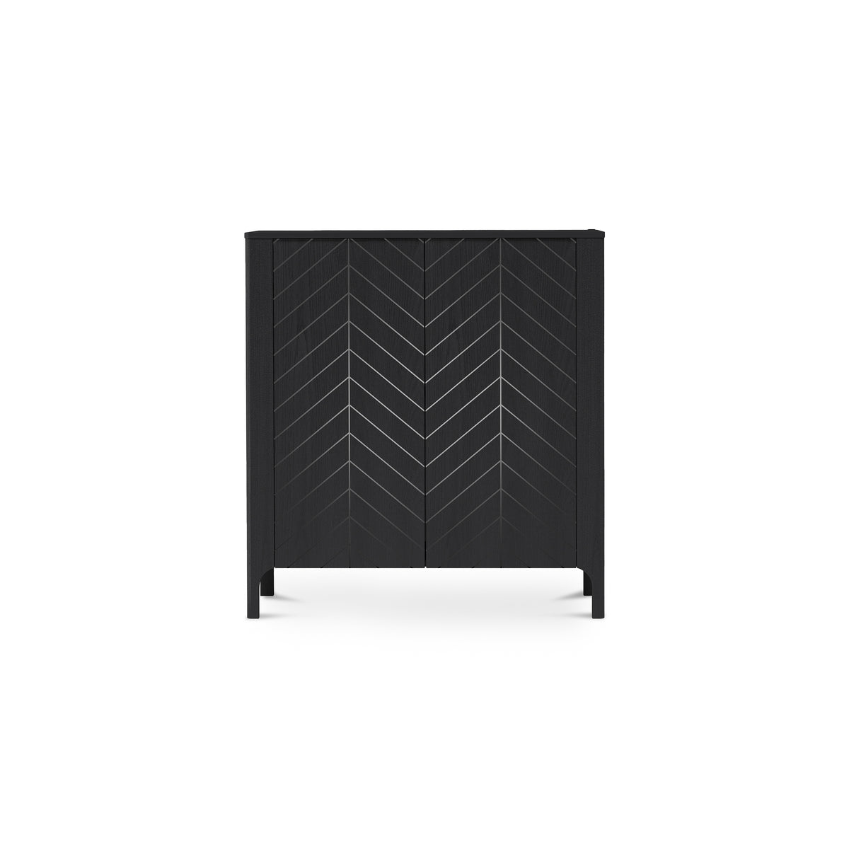 Commode EKLIPSO 103x95 avec façade à deux portes au style moderne - coloris noir | Pillovely