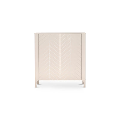 Commode EKLIPSO 103x95 avec façade à deux portes de style moderne, coloris cachemire - vue de face | Pillovely