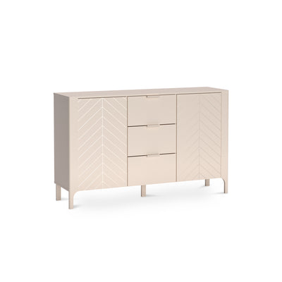 Commode EKLIPSO 153x95 avec façades à chevrons de style moderne, coloris cachemire - photo principale | Pillovely