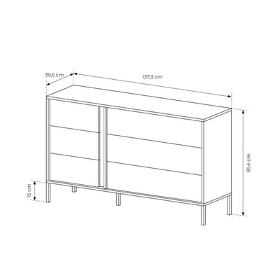 Dust Chest of Drawers 137x81 with 6 Drawers, Minimalist Style – photo 6