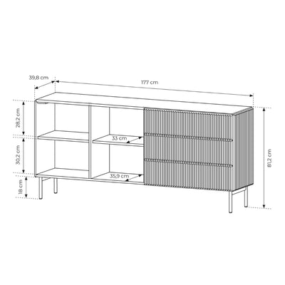 MuzZI Sideboard with Doors and Drawers 177x81, Modern Style – photo 6