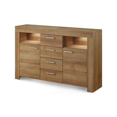 Gorky Storage Sideboard 155x96 with LED, Scandinavian Style – main photo | Pillovely