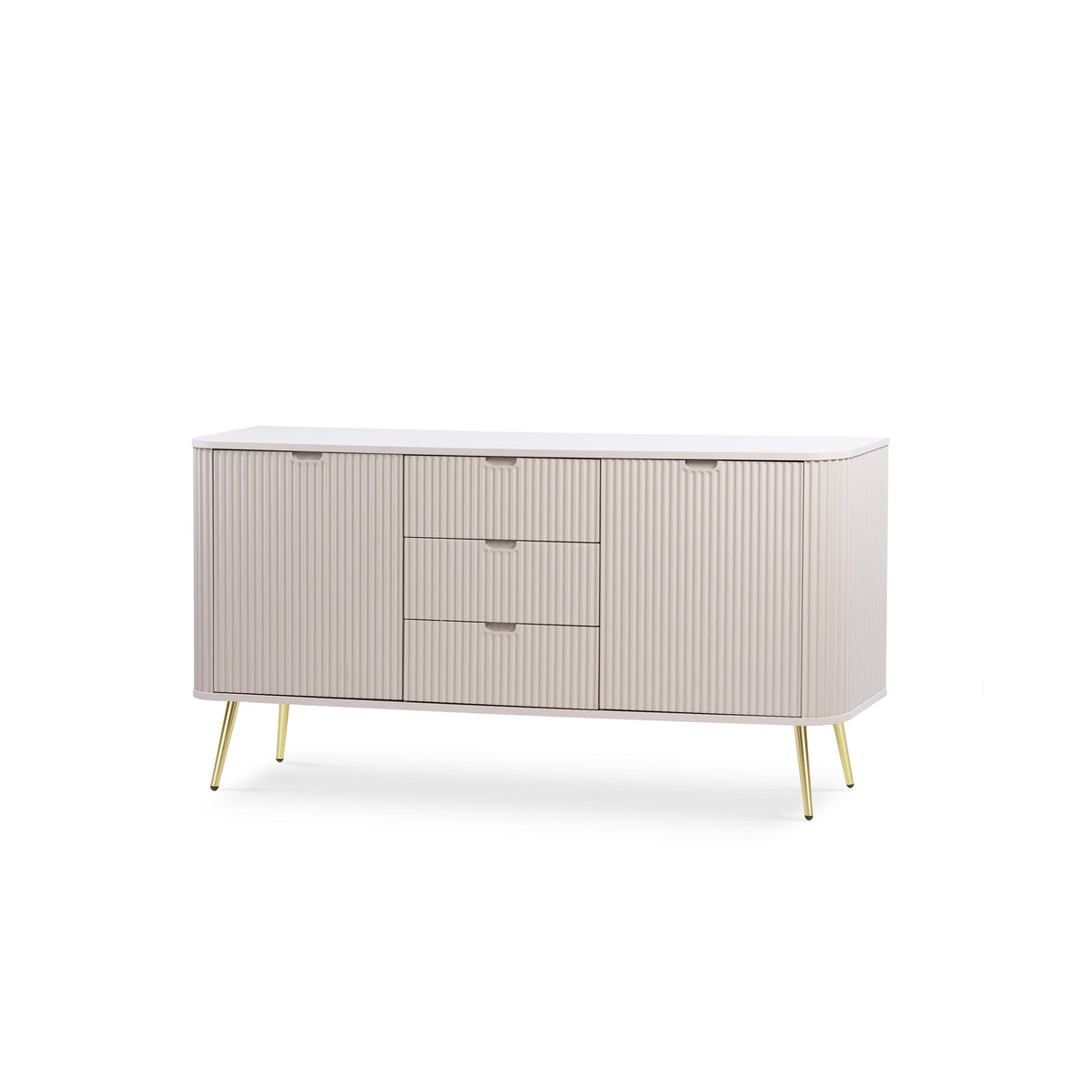 Eva Sideboard with Doors and Drawers 168x87, Modern Style – Cashmere, Golden