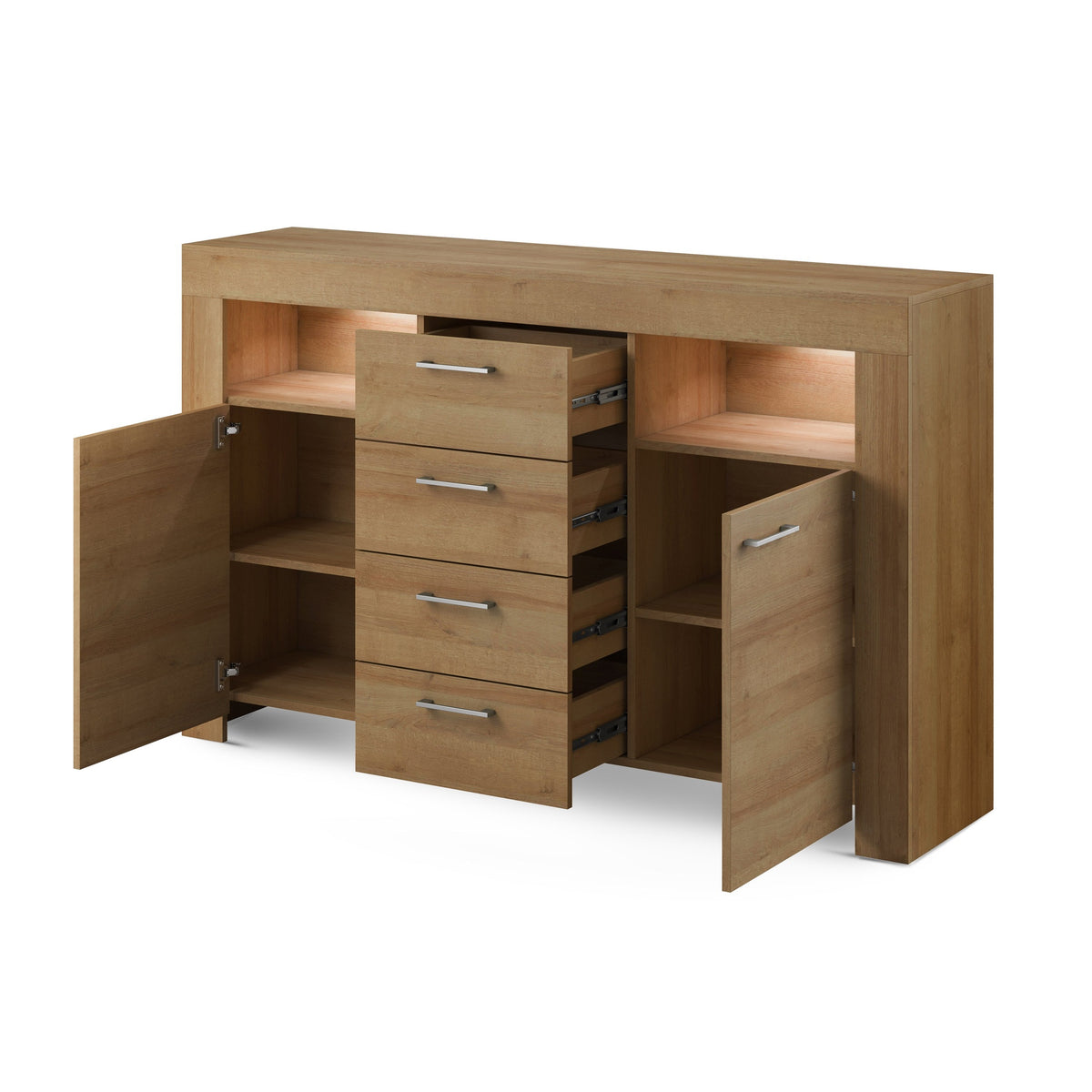 Gorky Storage Sideboard 155x96 with LED, Scandinavian Style – photo 3