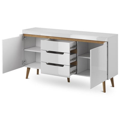 Trava Sideboard with Drawers and Cabinets 160x83, Scandinavian Style – photo 3