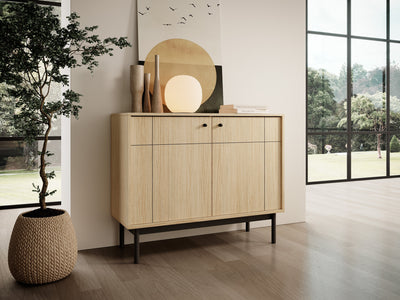 Sabi Sideboard 104x84, Japandi Style – in a room setting