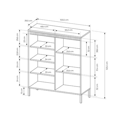 Senra 3-door Sideboard 104x123, Japandi Style – photo 6