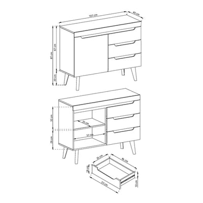 Trava Sideboard 107x83, Scandinavian Style – photo 7