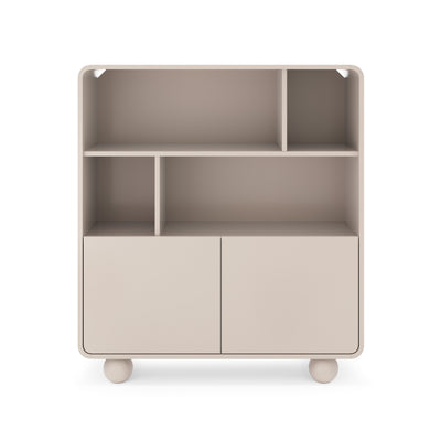 Ballo Bookcase 108x121, Japandi Style – front view
