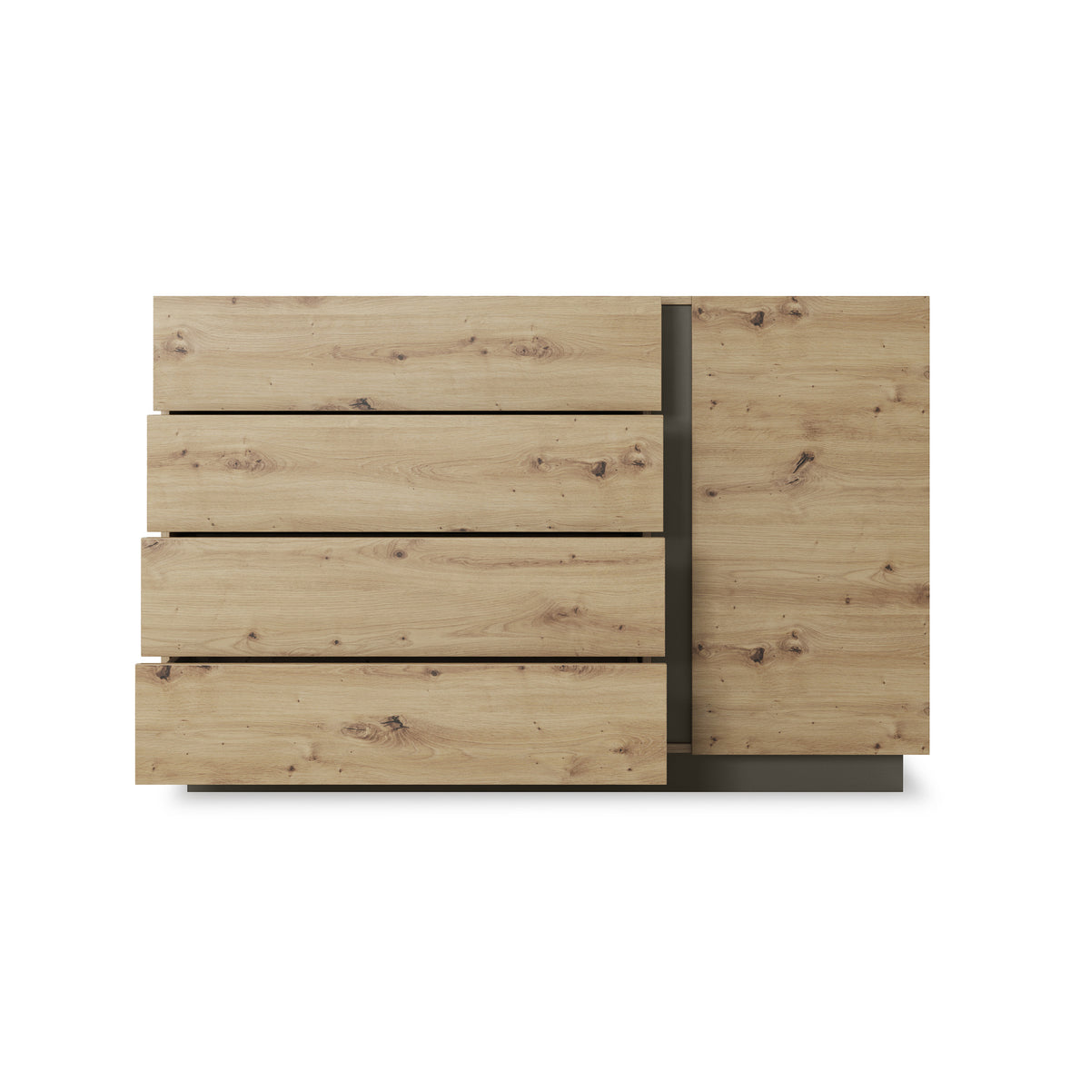 Armelia Sideboard 138x91, Minimalist Style – with doors open