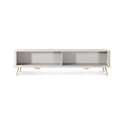 Laanti TV Unit 200x51, Modern Style – with doors open