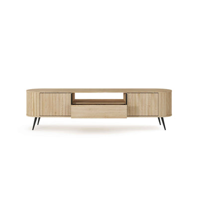Llovia TV Unit 196x51, Modern Style – with doors open