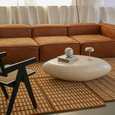 Shorin-tapijt met een geometrisch raster, geïnspireerd op de japandi-stijl – foto 3