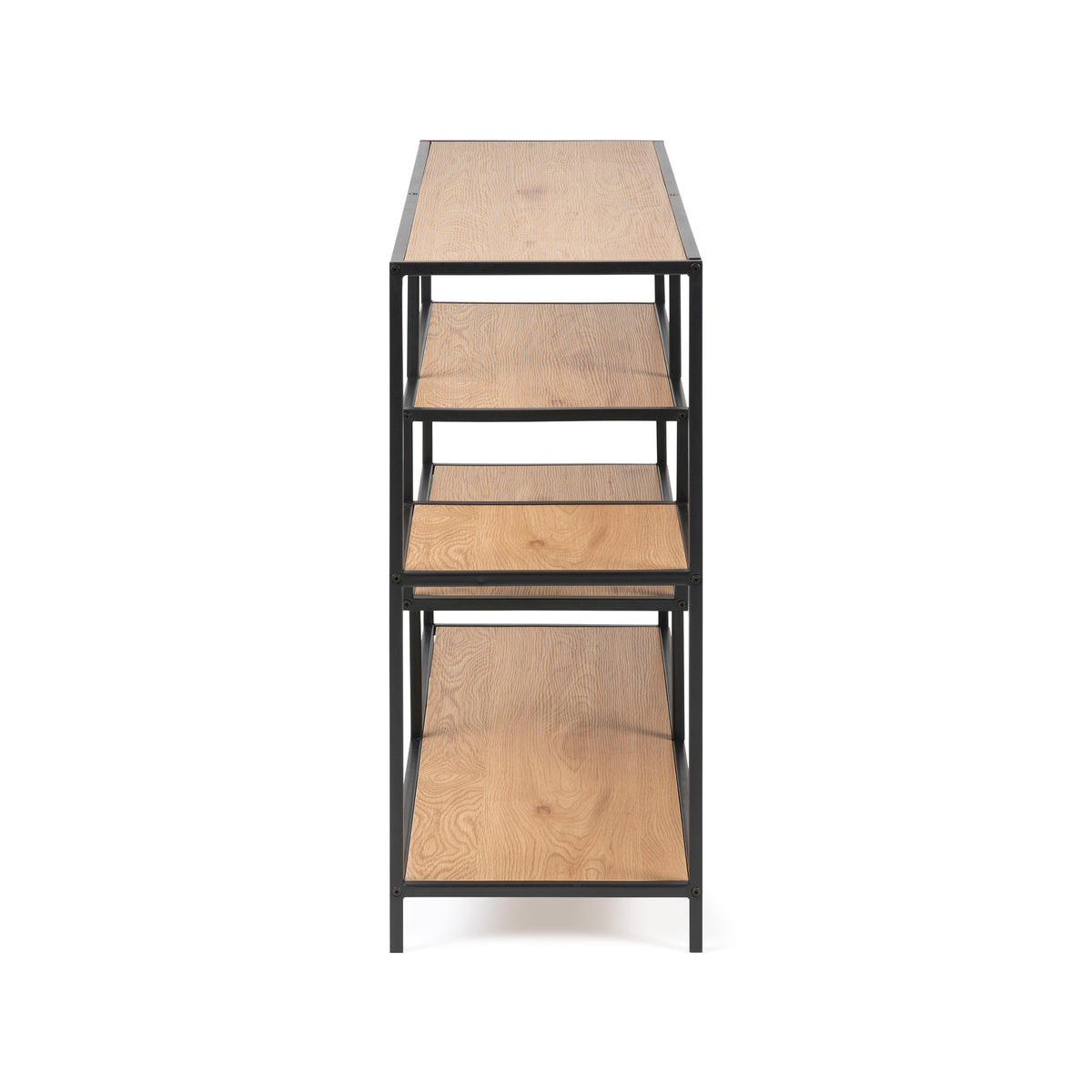 Étagère Skeleto 114 x 78, chêne sauvage, vue de profil – étagère étroite pour des tablettes d'une profondeur de 35 cm