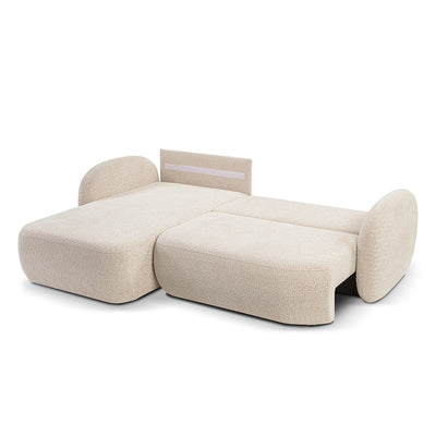 Olemo 4 Seater Corner Sofa Bed, Minimalist Style, Abriamo Fabric – photo 26