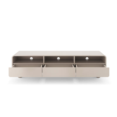 Ballo TV Unit 180x44, Japandi Style – with doors open