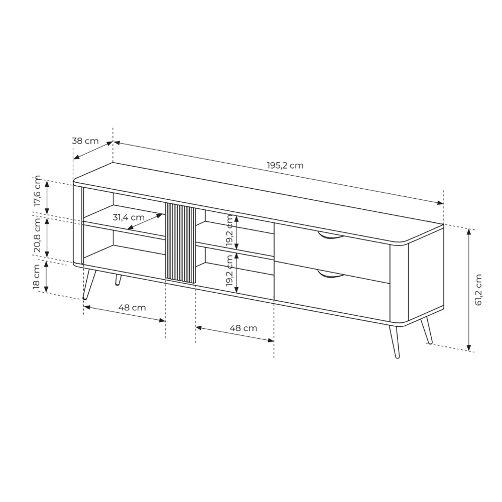 Velia TV Unit 195x61, Japandi Style – photo 6