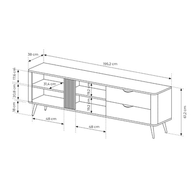 Velia TV Unit 195x61, Japandi Style – photo 6