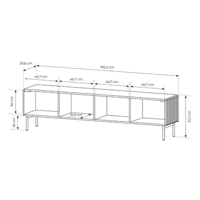 MuzZI TV Unit 195x51, Modern Style – photo 6