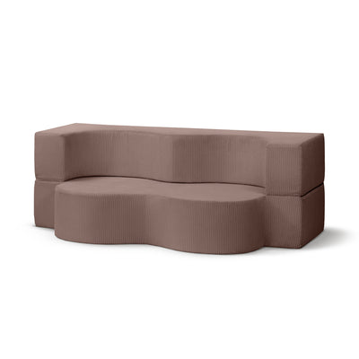 Kamelia Freestanding Foam Sofa Bed 200 cm, Japandi Style – Autumn Brown (POSO 27)