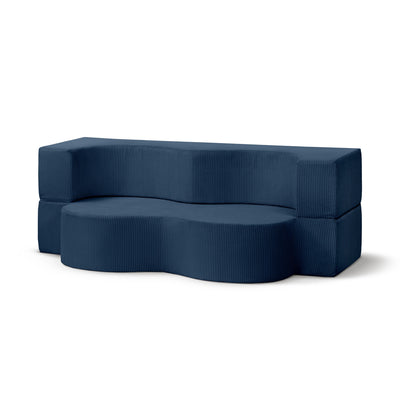 Kamelia Freestanding Foam Sofa Bed 200 cm, Japandi Style – Navy Blue Graphite (POSO 05)