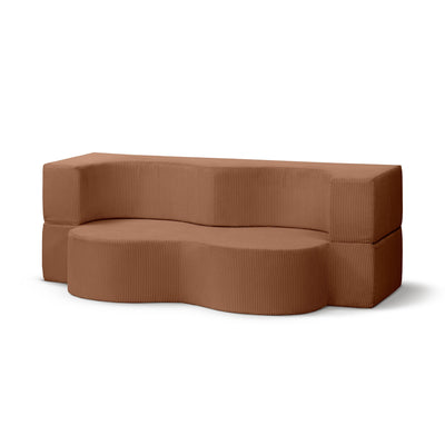 Kamelia Freestanding Foam Sofa Bed 200 cm, Japandi Style – Cinnamon (POSO 41)