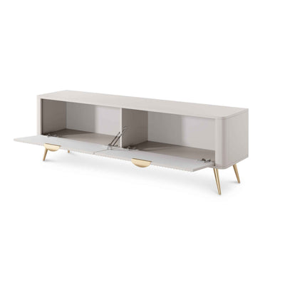 Laanti TV Unit 163x51, Modern Style – with doors open