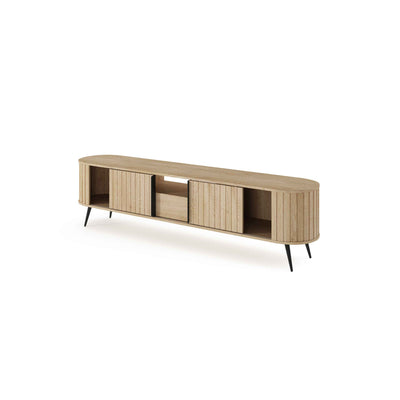 Llovia TV Unit 196x51, Modern Style – with doors open