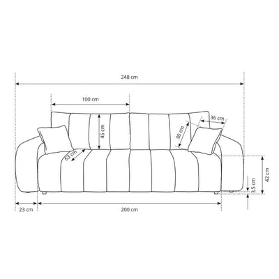 Baloa 3 Seater Sofa Bed 144x200, Scandinavian Style – photo 11