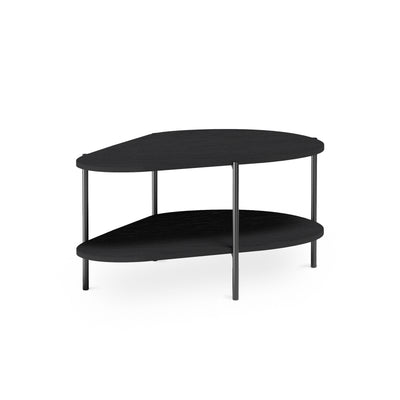 Table basse EKLIPSO 90x45 à la forme organique et au style moderne - couleur noire | Pillovely