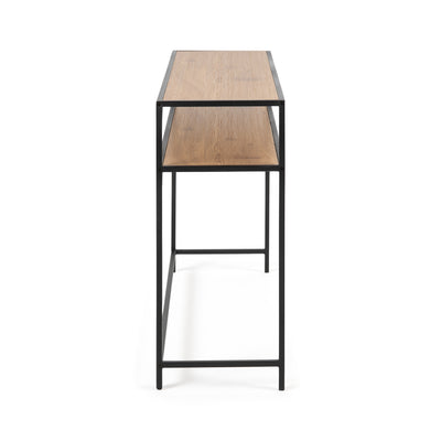 Table console Skeleto 120 x 79, chêne sauvage, vue de profil – console étroite d'une profondeur de 35 cm