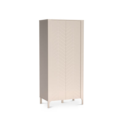 Armoire EKLIPSO 90x197 avec façades à chevrons de style moderne, coloris cachemire - photo principale | Pillovely