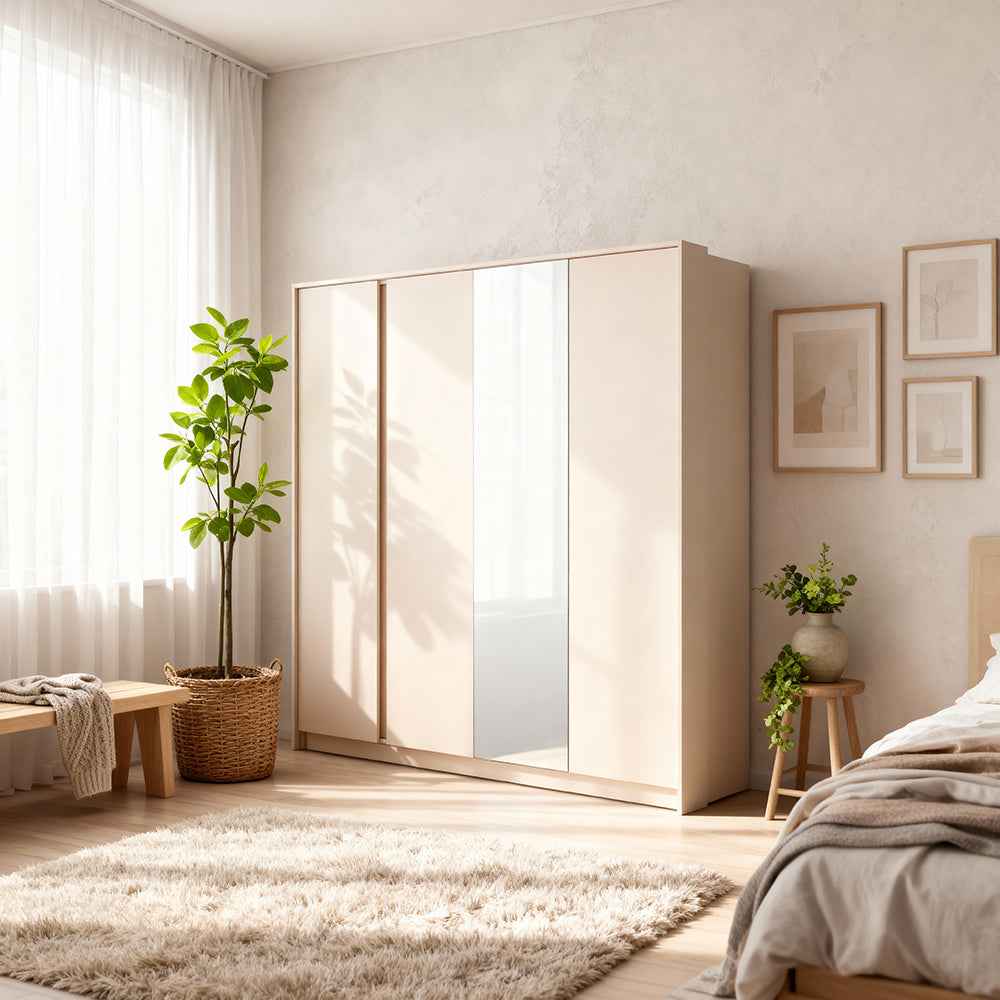 Dust 4-door wardrobe 223x210 cm in minimalist style – photo 2