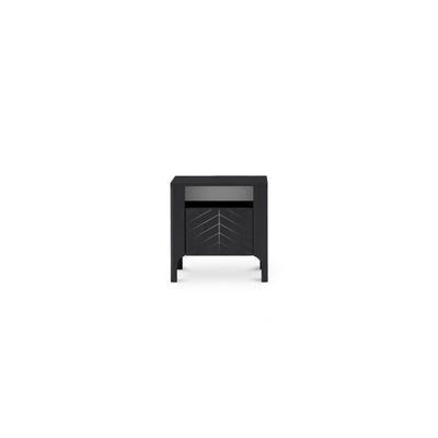 Table de chevet EKLIPSO 54x57 avec niche ouverte de style moderne - couleur noire | Pillovely